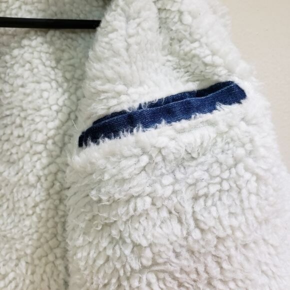 CPK denim sherpa lined, insulated trucker jacket, dark blue, size M - Picture 6 of 8